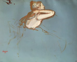 Vista do perfil de um dançarino, c.1899 (guache e aquarela sobre papel)